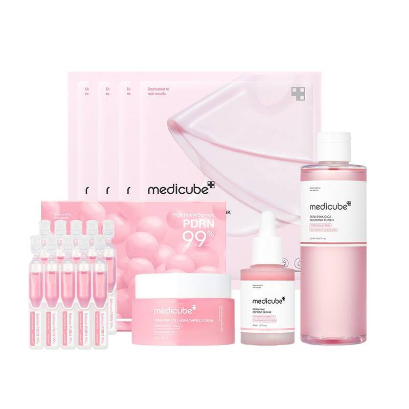 [medicube] PINK Salmon DNA SET  PDRN Pink Toner  PDRN Pink Peptide Serum  PDRN Pink One Day Seum  PDRN Pink Collagen Cap