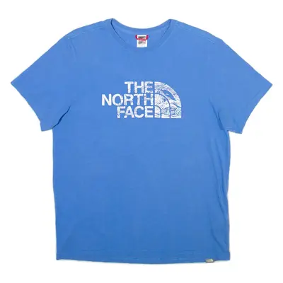 THE NORTH FACE Mens T-Shirt Blue Crew Neck L