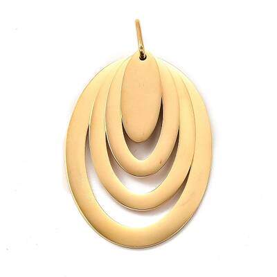Oval 304 Stainless Steel Pendants