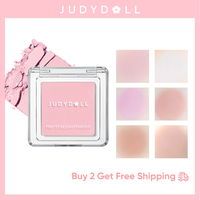 Judydoll Monochrome Blush Powder Palette, Sweet, Natural, Brightening Skin Tone, Highlight, Smooth, Soft Color, Light Pink Bl...