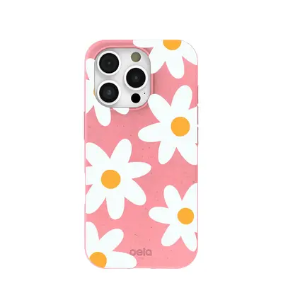 Bubblegum Pink Daisy iPhone 16 Pro Case