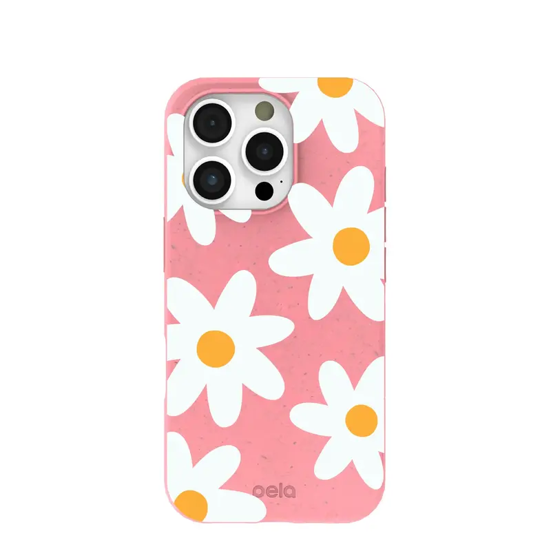Bubblegum Pink Daisy iPhone 16 Pro Case