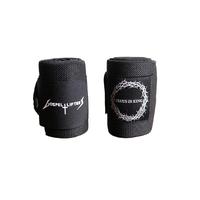 Jesus is King Wrist Wraps - Black Fabric Wraps with \