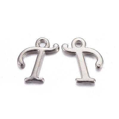 Platinum Plated Alloy Letter Pendants