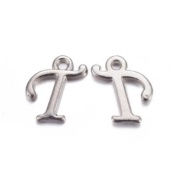 Platinum Plated Alloy Letter Pendants