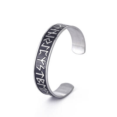 304 Stainless Steel Word Cuff Bangle