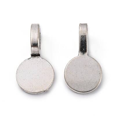 Tibetan Style Alloy Glue On Flat Pad Pendant Bails