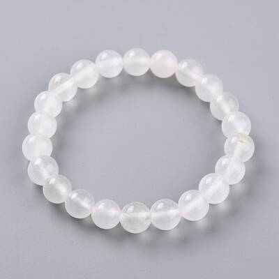 Dyed Natural Jade Beads Stretch Bracelets