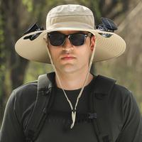 2025 New Solar Fan Outdoor Fishing Hat-Solar Sun Protection Sun Hat with Fan Solar Fan Hat Dual Power Supply Fan Outdoor Fan ...