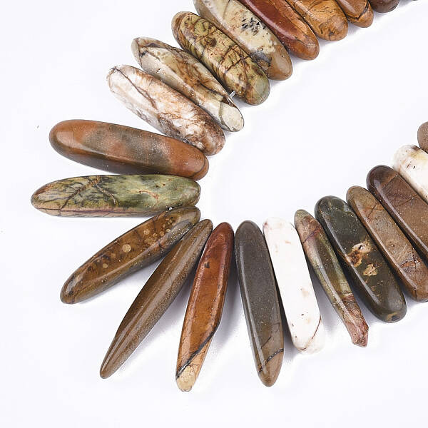 Natural Picasso Stone/Picasso Jasper Beads Strands