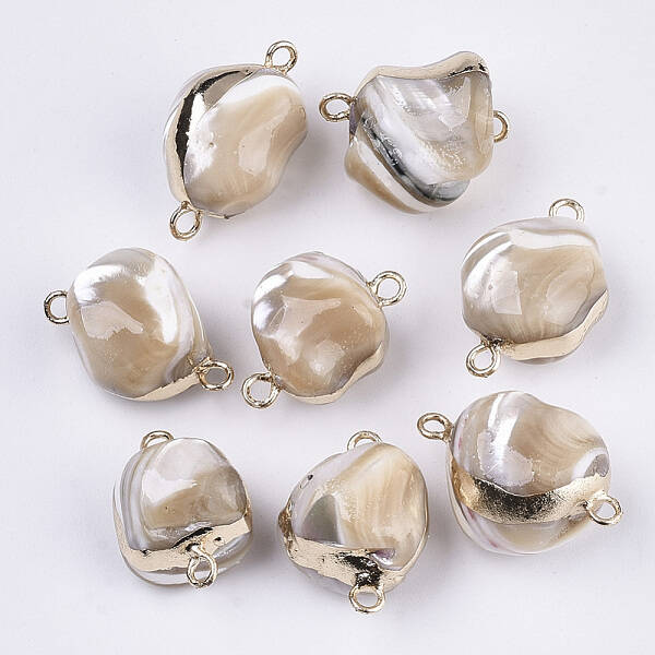 Natural Trochid Shell Links connectors