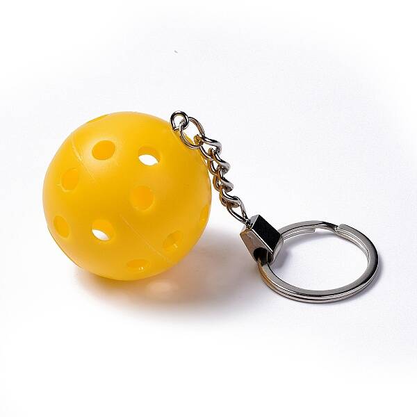 Plastic Pickleball Keychain