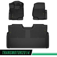 Fit For 2015-24 Ford F150 /F-150 Lightning Super Crew Cab TPE Floor Mats Liners,All-Weather Protection Waterproof & Easy Clea...