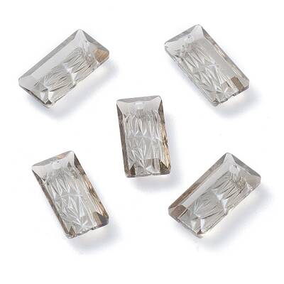 Embossed Glass Rhinestone Pendants
