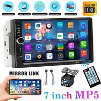 7” Double Din Car Stereo with Bluetooth – Touch Screen, Backup Camera, FM Radio, USB, AUX, MP5/MP4/MP3, Hands-Free, Steer...