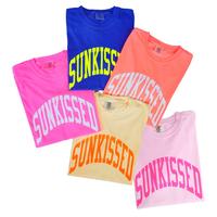 Neon Comfort Colors Sunkissed Shirt Summer Tees Oversized Tshirt Preppy Shirts Beachy Tees Preppy Clothes Shirt Trendy Summer...
