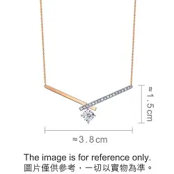 18K White & Red Gold Diamond Necklace