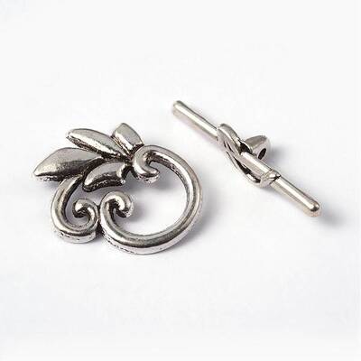 Leaf Tibetan Style Alloy Toggle Clasps