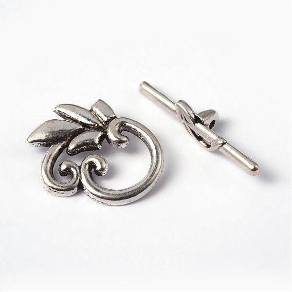 Leaf Tibetan Style Alloy Toggle Clasps