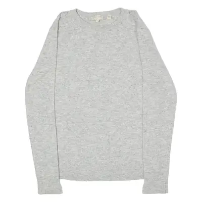 TED BAKER Womens Jumper Grey Crew Neck Tight Knit S