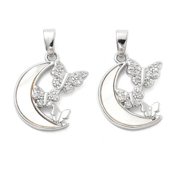 Brass Micro Pave Cubic Zirconia Pendants