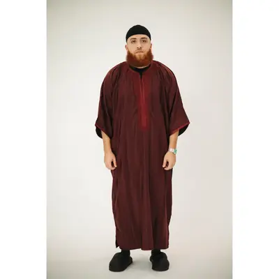 Paprika Burgundy  Morrocan Thobe