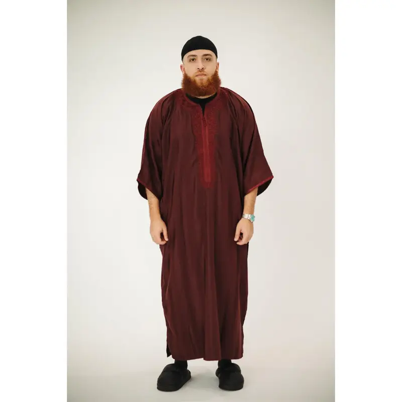 Paprika Burgundy  Morrocan Thobe
