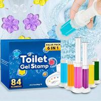 Toilet Gel Stamp, 1 Box Toilet Fragrance Gel with Push Tube, Suitable for Home, Apartment, College Dormitory, and Commercial ...