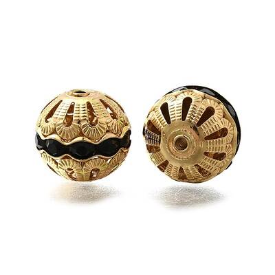 Rhinestone Brass Beads