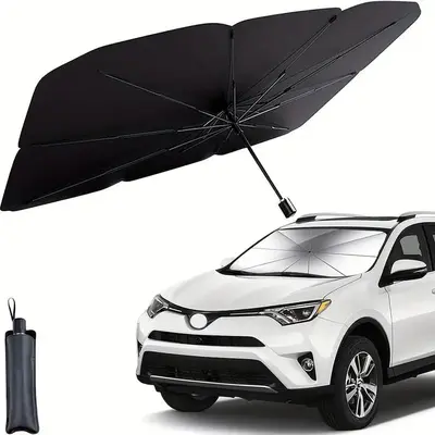 Portable car sunshade, windshield sunshade, foldable windshield sunshade, car exterior accessories, daily car windshield cool...