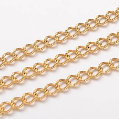 3.28 Feet Ion Plating(IP) 304 Stainless Steel Twisted Chains
