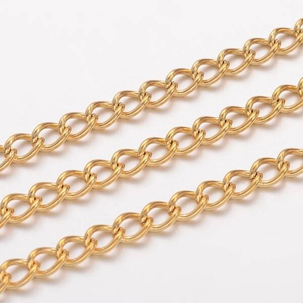 3.28 Feet Ion Plating(IP) 304 Stainless Steel Twisted Chains