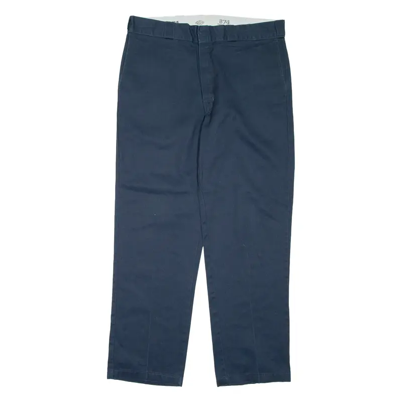 DICKIES Mens Trousers Blue Regular Straight W38 L32
