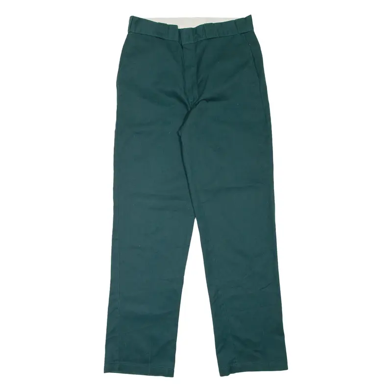 DICKIES 874 Workwear Mens Trousers Green Regular Straight W33 L34