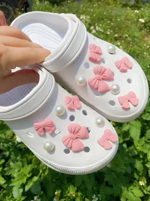 Cute Bowknot Design Shoe Decoration, Fashionable Shoes Decorations for Women's Clogs, Shoes Accessories for Daily Use