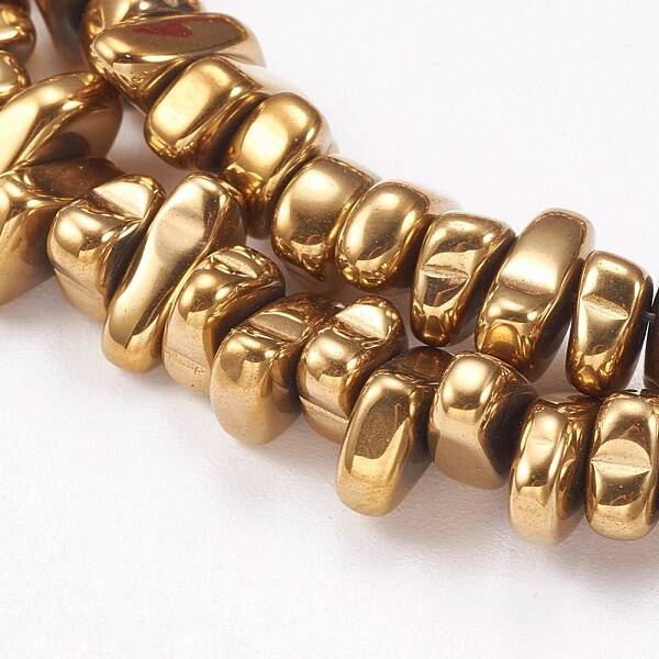 Electroplated Non-magnetic Synthetic Hematite Beads Strands