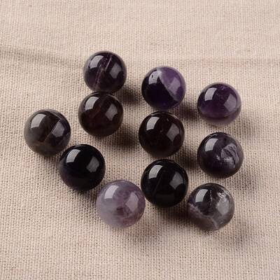 Natural Amethyst Round Ball Beads
