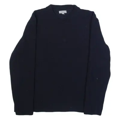 COS Mens Jumper Blue Tight Knit Wool XL