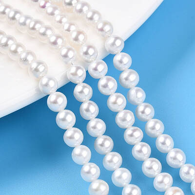 Natural Nucleated Pearl Beads Strands