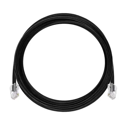 45428 Monoprice 7ft Cat6A RJ45 26AWG Pure Bare Copper Patch Cable Non-booted Ethernet Cable Black