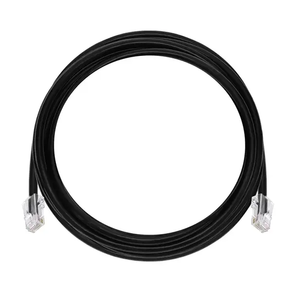 45428 Monoprice 7ft Cat6A RJ45 26AWG Pure Bare Copper Patch Cable Non-booted Ethernet Cable Black