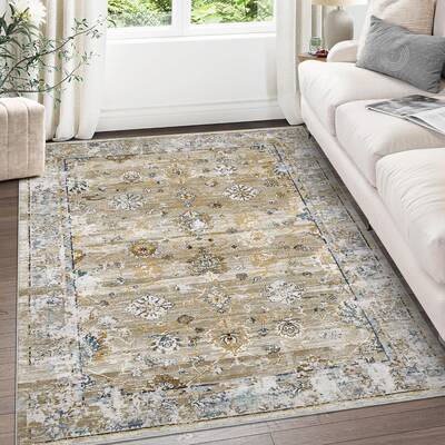 Garvee 6x9 Area Rugs for Living Room, Rug for Bedroom, Contemporary Machine Washable Rug, Large Stain Resistant Carpet for Di...
