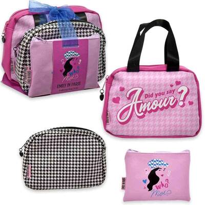 Emily in Parisian trio travel bags