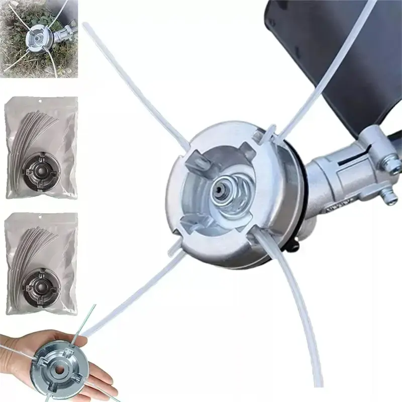 Aluminum Trimmer Head,5/8 inch/15mm Through Hole Fit String Trimmer Replacement Head,Electric Weed Eater Head Replacement Ste...