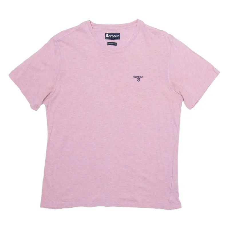 BARBOUR Tailored Fit Mens T-Shirt Pink L