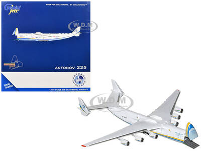 Antonov An-225 Mriya Commercial Aircraft Antonov Airlines (UR-82060) White with Blue and Yellow Stripes Interactive Series...