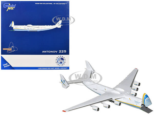 Antonov An-225 Mriya Commercial Aircraft Antonov Airlines (UR-82060) White with Blue and Yellow Stripes Interactive Series...