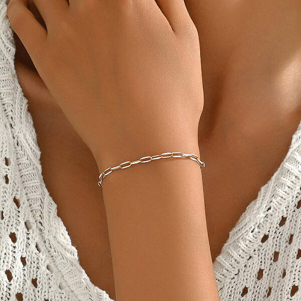 Vintage Brass Enamel Cable Chain Bracelets