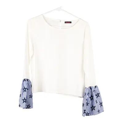 Easy Chic Top - Large White Cotton Blend