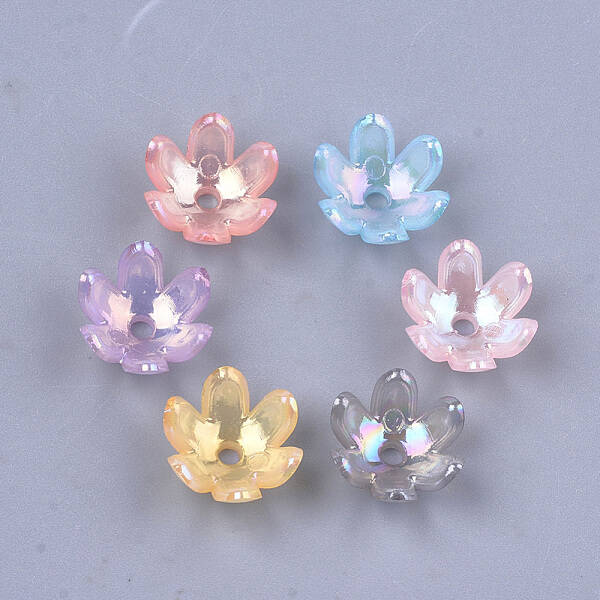 Transparent Acrylic Bead Caps